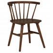 Pemberly Row 5-Piece Wood Dining Set with Curved Spindle Chair in Walnut