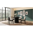 Pemberly Row 5-Piece Round Wood Pedestal Dining Set in Cream/Black