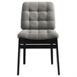 Pemberly Row 5-Piece Round Velvet and Wood Dining Set in Gray/Black