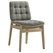 Pemberly Row 5-Piece Round Velvet and Wood Dining Set in Gray/Natural Oak