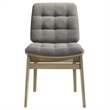 Pemberly Row 5-Piece Round Velvet and Wood Dining Set in Gray/Natural Oak