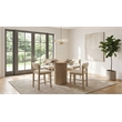 Pemberly Row 5-Piece Fabric Counter Height Dining Set in Cream/Oak