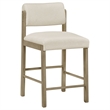 Pemberly Row 5-Piece Fabric Counter Height Dining Set in Cream/Oak