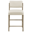 Pemberly Row 5-Piece Fabric Counter Height Dining Set in Cream/Oak