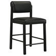 Pemberly Row 5-Piece Faux Leather Counter Height Dining Set in Black