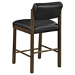 Pemberly Row 5-Piece Faux Leather Counter Height Dining Set in Walnut