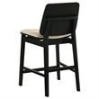 Pemberly Row 5-Piece Round Wood Counter Height Dining Set in Cream/Black