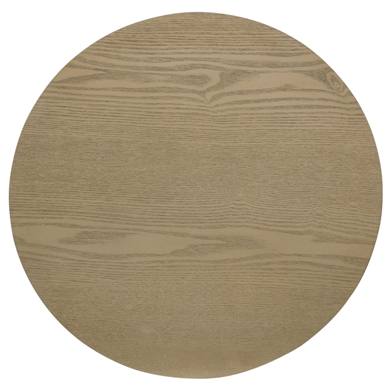 Pemberly Row 5-Piece Round Wood Counter Height Dining Set in Cream/Oak