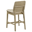 Pemberly Row 5-Piece Round Wood Counter Height Dining Set in Cream/Oak