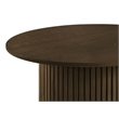 Pemberly Row 5-Piece Round Wood Counter Height Dining Set in Cream/Walnut