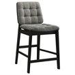 Pemberly Row 5-Piece Velvet Counter Height Dining Set in Gray/Black