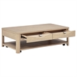Pemberly Row 2-Piece Transitional Wood Coffee Table Set in Light Elm