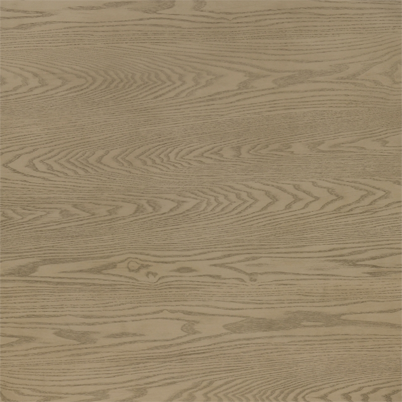 Pemberly Row Round Fluted Transitional Wood Dining Table in Natural Oak