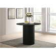 Pemberly Row Round Fluted Wood Counter Height Dining Table in Black