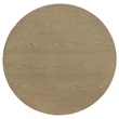 Pemberly Row 3-Piece Round Fluted Coffee and End Table Set in Natural Oak