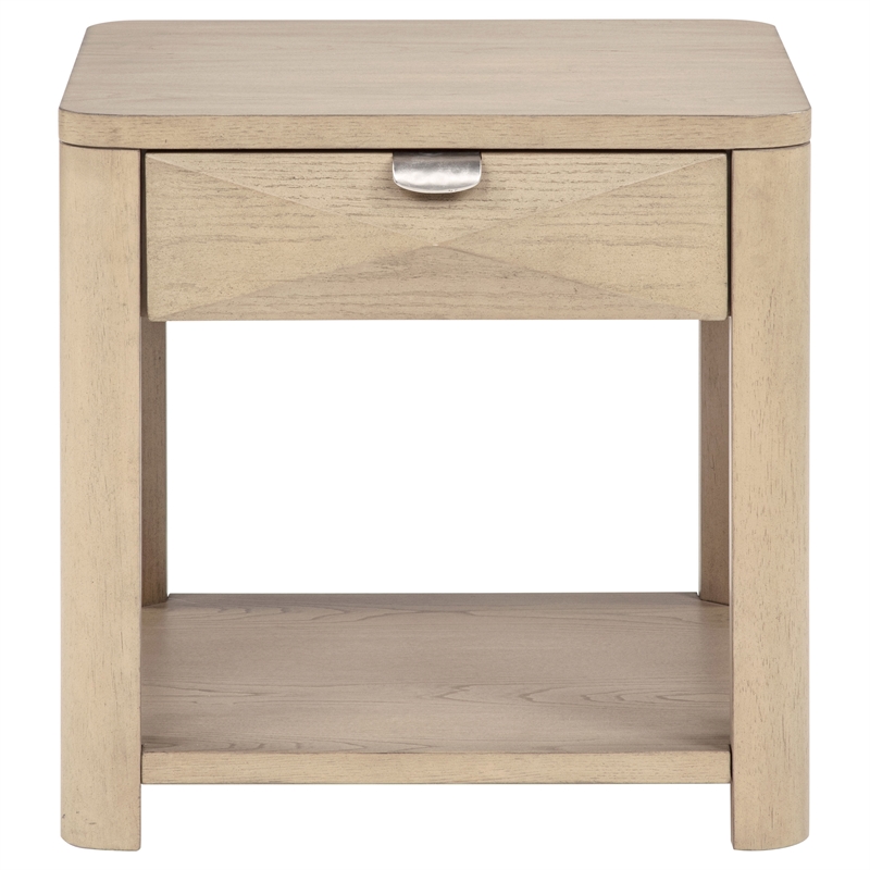 Pemberly Row 3-Piece Transitional Wood Coffee Table Set in Light Elm