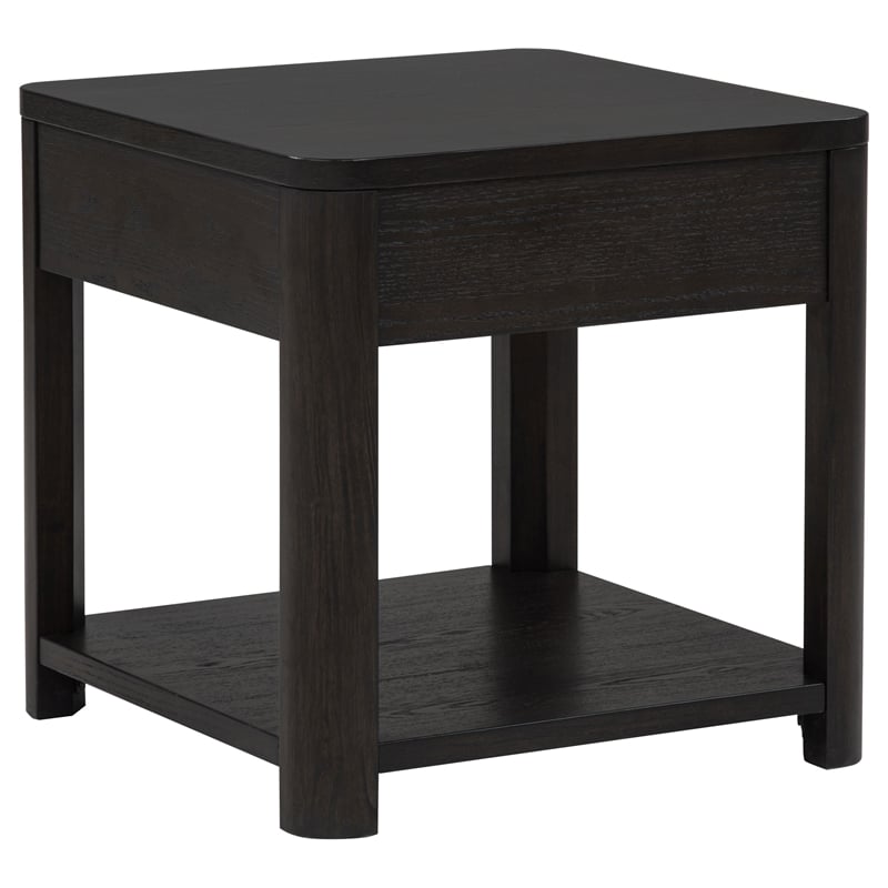 Pemberly Row 2-Piece Transitional Wood Coffee Table Set in Coffee