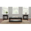 Pemberly Row 3-Piece Transitional Wood Coffee Table Set in Coffee