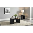 Pemberly Row 2-Piece Wood Occasional Coffee Table Set in Black