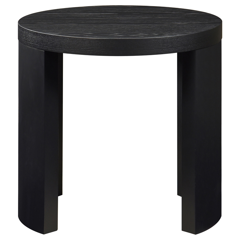 Pemberly Row 2-Piece Wood Occasional Coffee Table Set in Black