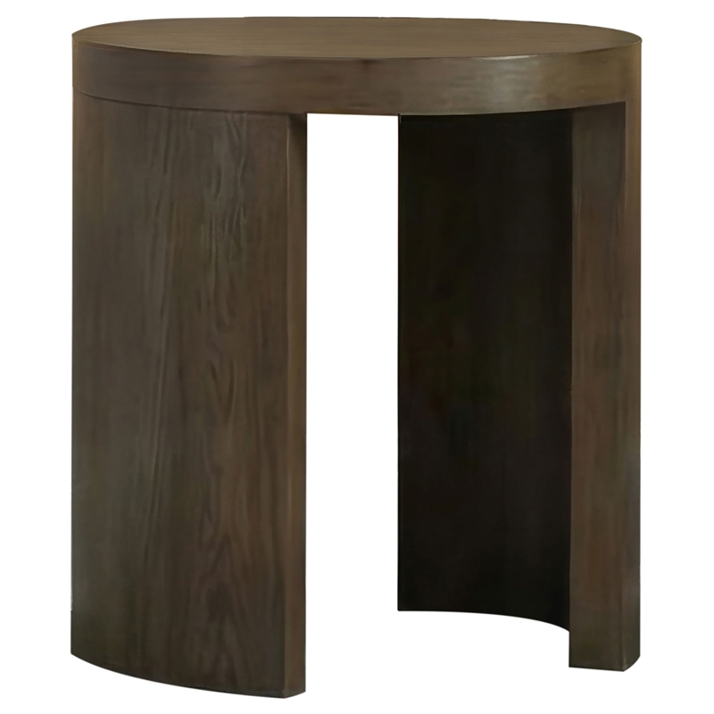 Pemberly Row 2-Piece Wood Occasional Coffee Table Set in Dark Walnut