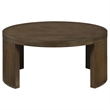 Pemberly Row 2-Piece Wood Occasional Coffee Table Set in Dark Walnut