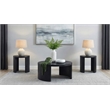 Pemberly Row 3-Piece Wood Occasional Coffee Table Set in Black