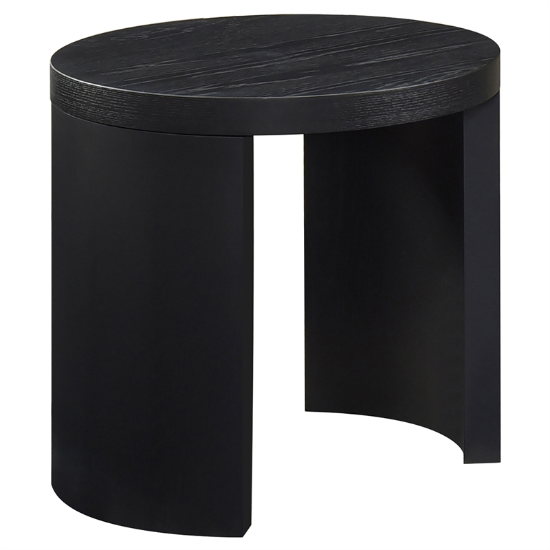 Pemberly Row 3-Piece Wood Occasional Coffee Table Set in Black