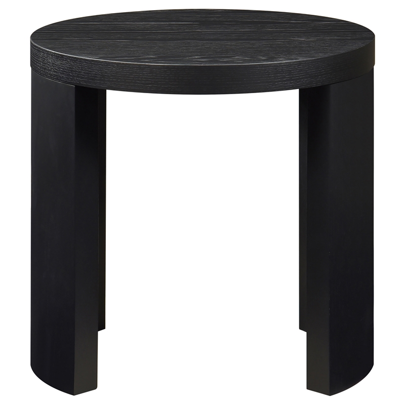Pemberly Row 3-Piece Wood Occasional Coffee Table Set in Black