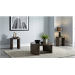 Pemberly Row 3-Piece Wood Occasional Coffee Table Set in Dark Walnut