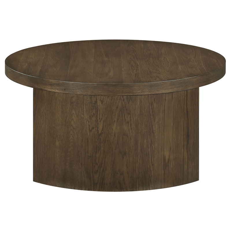 Pemberly Row 3-Piece Wood Occasional Coffee Table Set in Dark Walnut