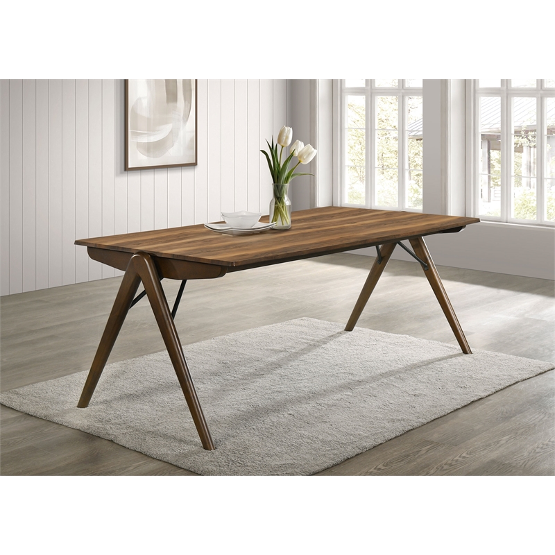 Pemberly Row 79-Inch Rectangular Wood Dining Table in Sheesham/Red Brown