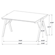Pemberly Row 79-Inch Rectangular Wood Dining Table in Sheesham/Red Brown