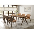 Pemberly Row 7-Piece Rectangular Wood Dining Set in Red Brown/Butterscotch