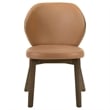 Pemberly Row 19'' Microfiber Dining Side Chair in Butterscotch/Red Brown