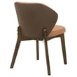 Pemberly Row 19'' Microfiber Dining Side Chair in Butterscotch/Red Brown