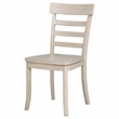 Pemberly Row 18.5'' Ladder Back Wood Dining Side Chair in Linen Beige