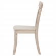 Pemberly Row 18.5'' Ladder Back Wood Dining Side Chair in Linen Beige