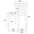 Pemberly Row 5-Piece Wood Dining Set with Spindle Chair in Wheat/Black