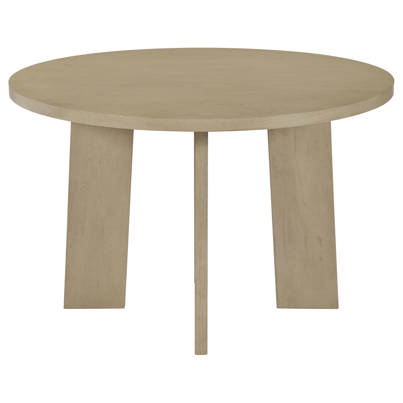 Pemberly Row 5-Piece Fabric and Wood Dining Set in Cream/Natural Oak