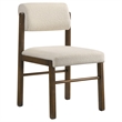 Pemberly Row 5-Piece Fabric and Wood Dining Set in Cream/Walnut