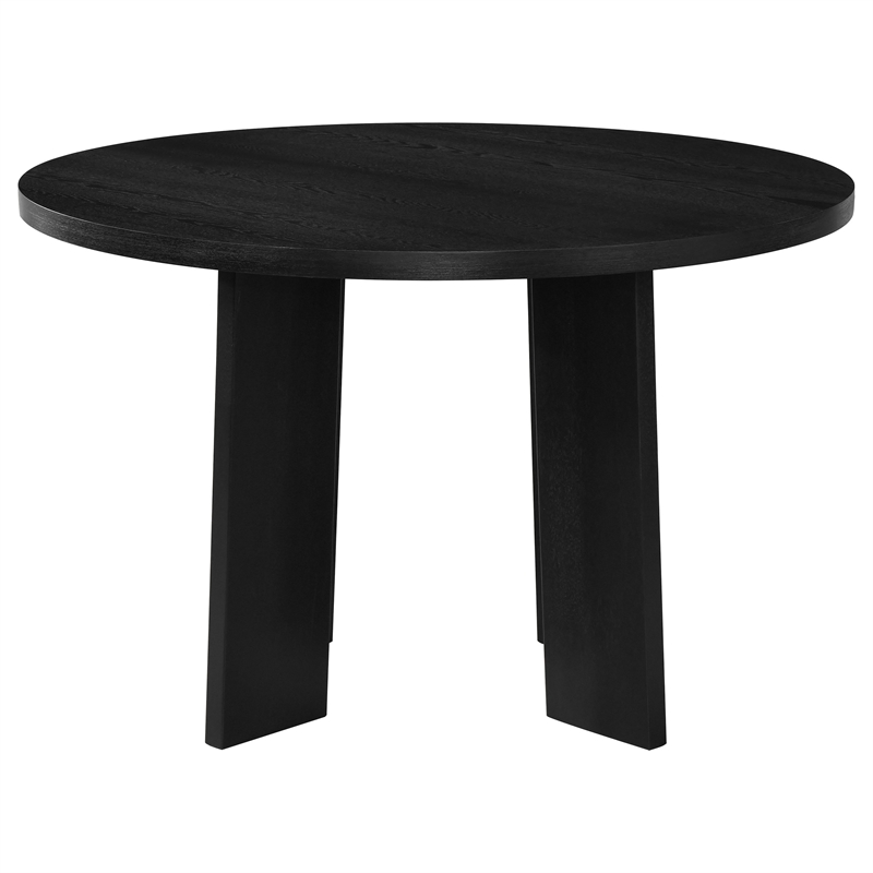 Pemberly Row 5-Piece Wood Dining Set with Spindle Back Chair in Black