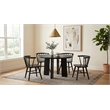 Pemberly Row 5-Piece Wood Dining Set with Spindle Back Chair in Black