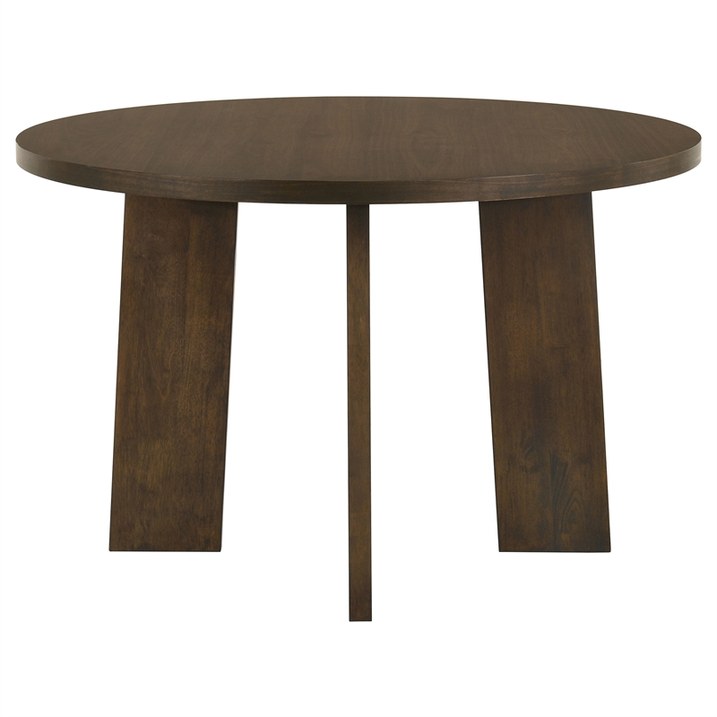 Pemberly Row 5-Piece Wood Dining Set with Spindle Back Chair in Walnut