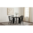 Pemberly Row 5-Piece Wood Dining Set with Tall Spindle Chair in Black