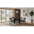 Pemberly Row 5-Piece Faux Leather and Wood Dining Set in Black
