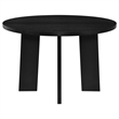 Pemberly Row 5-Piece Faux Leather and Wood Dining Set in Black