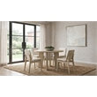 Pemberly Row 5-Piece Round Wood Dining Set in Cream/Natural Oak