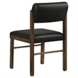 Pemberly Row 5-Piece Faux Leather and Wood Dining Set in Black/Walnut