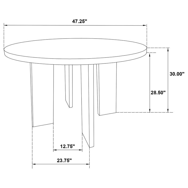 Pemberly Row 5-Piece Round Velvet and Wood Dining Set in Cream/Walnut